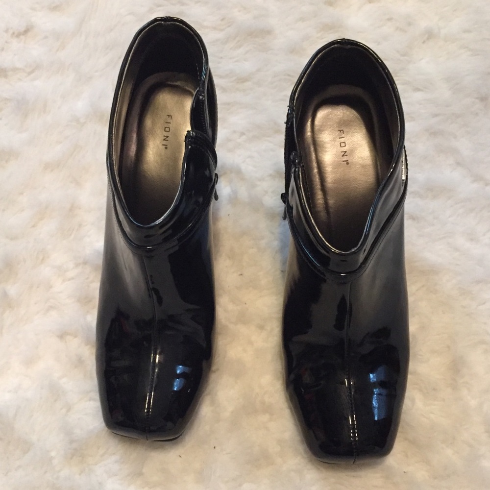Patent leather booties, size 9